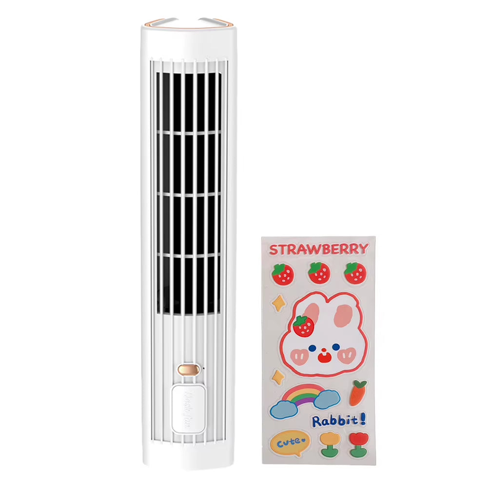 Portable Bladeless Tower Fan 2/3 Speeds Electric Fan Personal Fan Quiet Standing Fan Rechargeable Wall Mount Fan Desktop Fan New